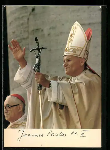 AK Papst Johannes Paul II. segnet die Gläubigen