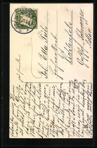 AK Osterküken mit Eierschale