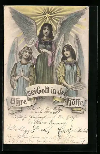 AK Ehre sei Gott in der Höhe, Singende Engel
