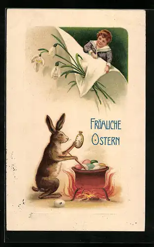 AK Osterhase kocht die Eier, Taschenuhr