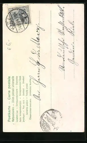 AK Weihnachtsengel mit segnender Hand