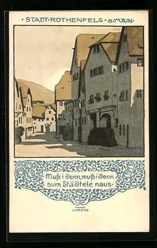 Künstler-AK Rothenfels /Main, Deutsches Quickbornhaus