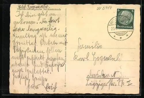 AK Neckarsteinach, Partie am Kindererholungsheim