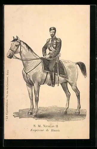 Lithographie SM Nicolas II, Empereur de Russie