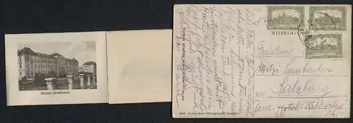 Leporello-AK Sopron, Latkep, Muzeum, Szinhaz