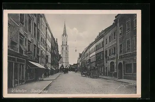 AK Vilshofen, Partie am Stadtplatz