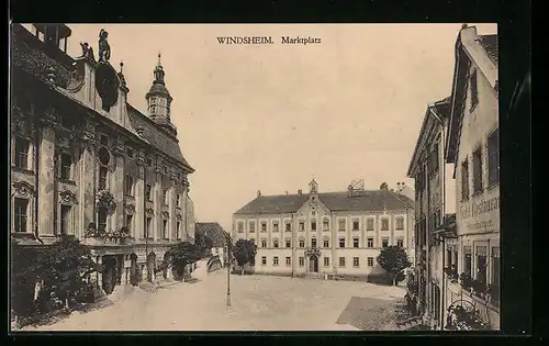 AK Windsheim, Partie am Marktplatz