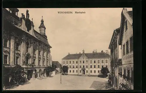 AK Windsheim, Partie am Marktplatz