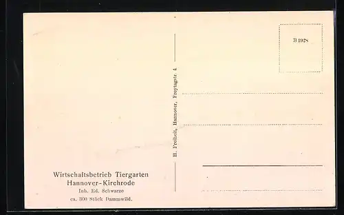 AK Hannover-Kirchrode, Wirtschaftsbetrieb im Tiergarten