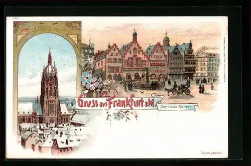 Lithographie Alt-Frankfurt, Der neue Römer
