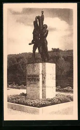 AK Loerrach, Gefallenen-Denkmal auf dem Ehrenfriedhof