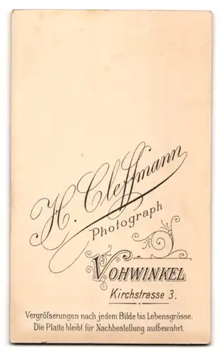 Fotografie H. Cleffmann, Vohwinkel, Kirchstrasse 3, Drei Kinder in hübscher Kleidung