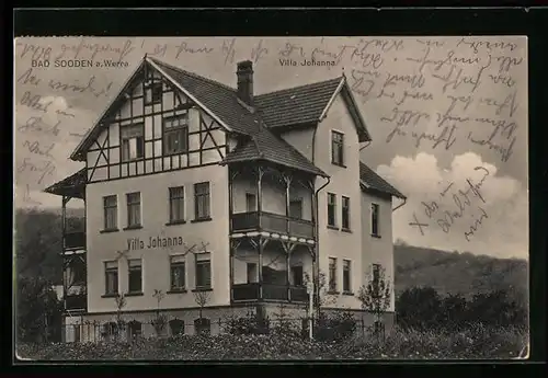 AK Bad Sooden /Werra, Villa Johanna mit Landschaftsblick