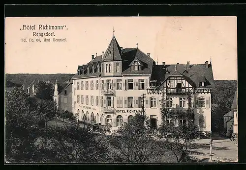 AK Rengsdorf, Ansicht des Hotel Richtmann