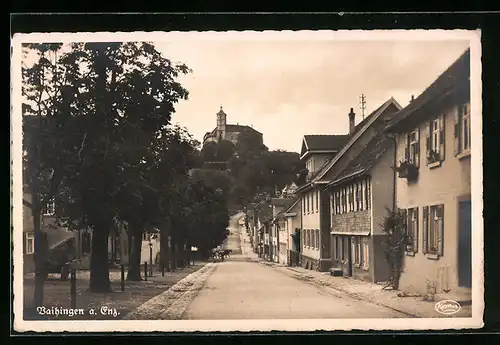 AK Vaihingen a. Enz, Strassenpartie im Ort