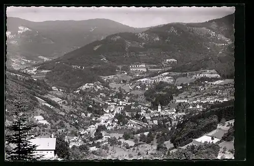 AK Ottenhöfen, Ortsansicht aus der Ferne mit Blick auf die Kirche