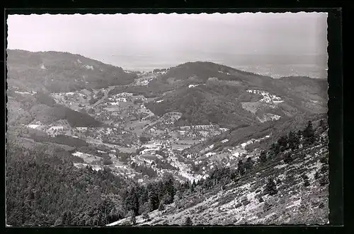 AK Ottenhöfen, Ortsansicht aus der Ferne mit Blick auf die Kirche