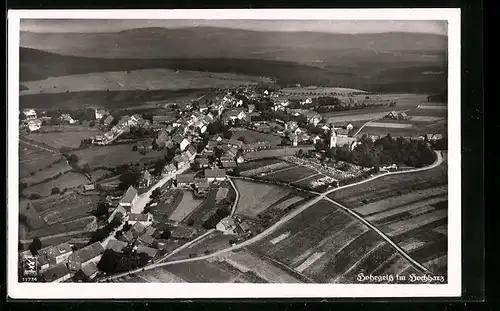 AK Hohegeiss i. Hochharz, Ortsansicht aus der Vogelschau