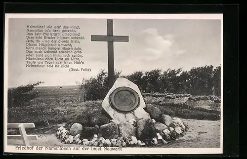 AK Hamburg-Insel Neuwerk, Friedhof der Namenlosen