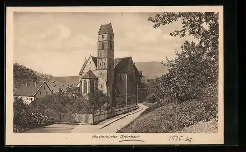 AK Alpirsbach, Ortsansicht mit Blick auf die Klosterkirche
