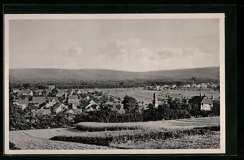 AK Ellern / Hunsrück, Ortspanorama mit Kirchturm