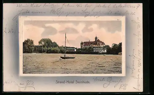 AK Steinhude, Strand-Hotel, Flusspartie