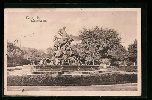 AK Fürth i. B., Kunstbrunnen