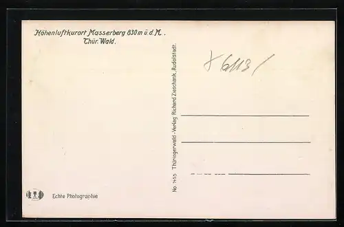 AK Masserberg /Thür., Häuser am Stadtrand