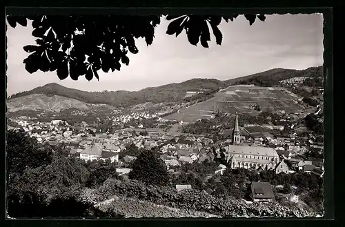AK Kappelrodeck, Ortsansicht vom Waldrand aus gesehen