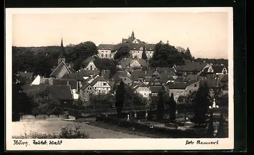 AK Bad Iburg, Teilansicht mit Schloss Iburg