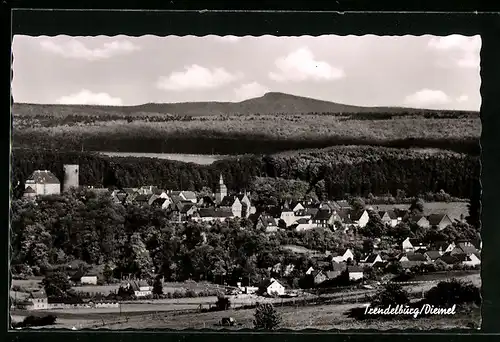 AK Trendelburg /Diemel, Ortsansicht aus der Ferne mit Blick auf die Kirche