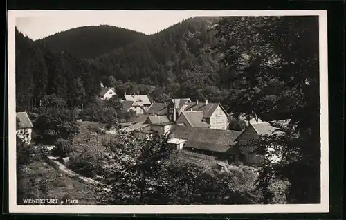 AK Wendefurt i. Harz, Ortsansicht aus der Ferne