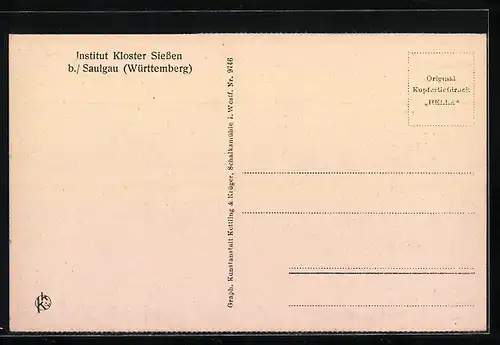 AK Siessen b. Saulgau, Kloster, Gesamtansicht Westseite