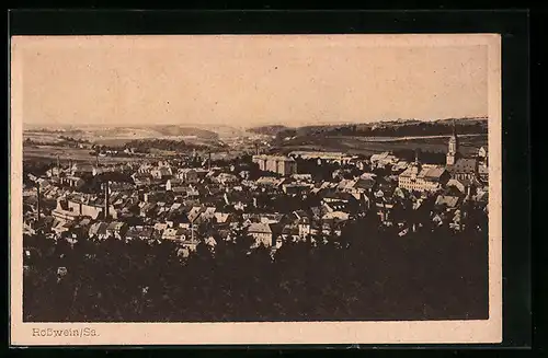 AK Rosswein /Sa., Gesamtansicht aus der Vogelschau