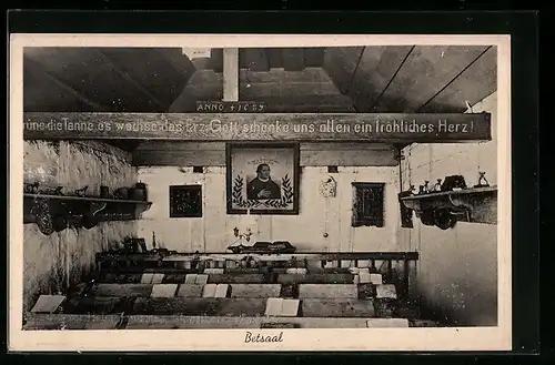 AK Clausthal-Zellerfeld, Oberharzer Museum, Betsaal, Innenansicht