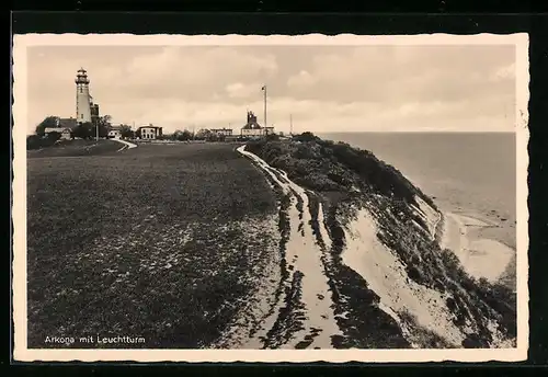 AK Arkona, Küstenabschnitt mit Leuchtturm