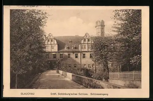 AK Glauchau, Gräfl. Schönburgsches Schloss, Schlosseingang