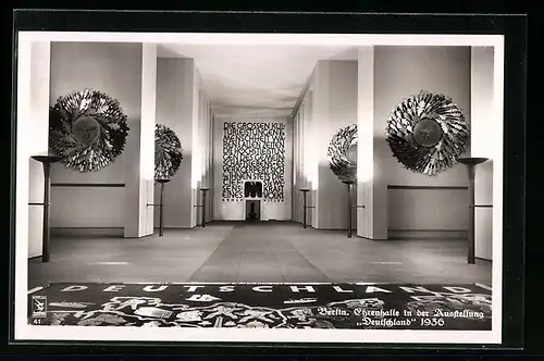 AK Berlin, Ausstellung Deutschland 1936, Ehrenhalle, Innenansicht