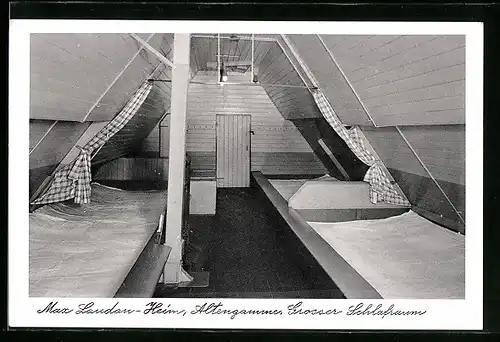 AK Hamburg-Altengamme, Grosser Schlafraum im Max Laudan-Heim