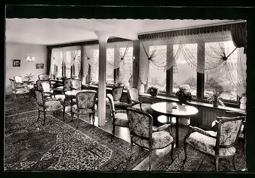 AK Winterberg /Hochsauerland, gemütliche Aussicht im Privat-Hotel Waldhaus, Bes. R. u. E. Horn