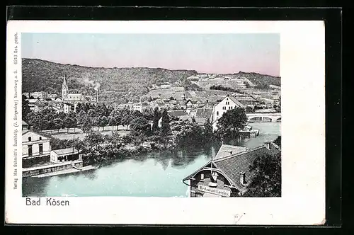 AK Bad Kösen, Teilansicht mit Restaurant Loreley