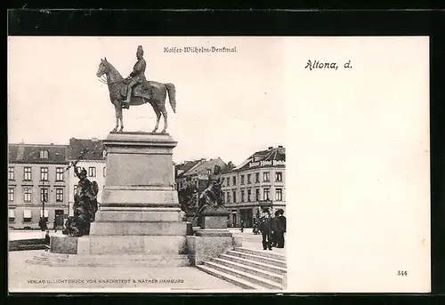 AK Hamburg-Altona, Kaiser-Wilhelm-Denkmal