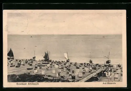 AK Ahlbeck, Segelboote am Strand