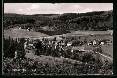 AK Elkeringhausen /Hochsauerland, Ortsansicht aus der Ferne