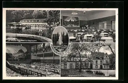 AK Weck-Ittertal, Märchenwald, Hauptrestaurant, Innenansichten Konzert- und Tanzsaal und Saal Oberbayern