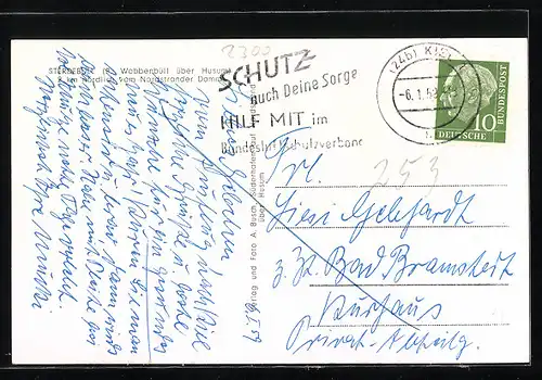 AK Sterdebüll-Hattstedter Marsch, Schauplätze Schimmelreiter-Novelle, u. a. Wirtshaus auf halber Höhe d. Binnendeichs