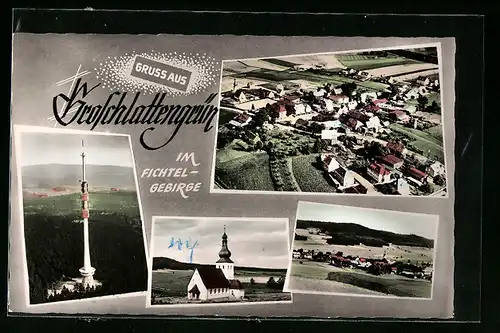 AK Groschlattengrün /Opf., Ortsansicht aus der Vogelschau