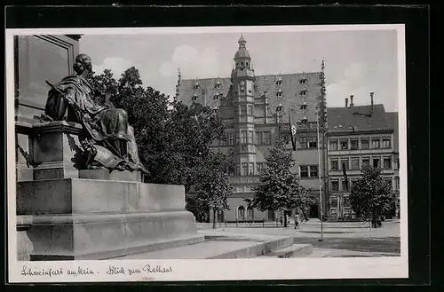 AK Schweinfurt a. Main, Blick zum Rathaus
