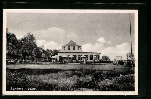AK Boxberg bei Gotha, Rennbahn-Gaststätte Boxberg W. Streubigen