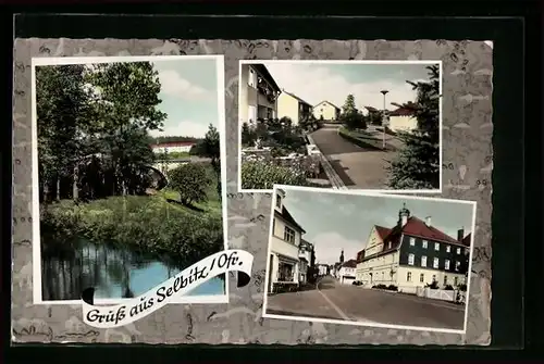 AK Selbitz, Ortsansicht, Strassenpartie